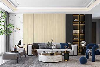 鹤壁轻奢风格-客厅